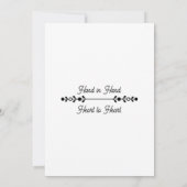 Hand in Hand, Heart to Heart | Photo Wedding 招待状 (裏面)