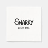 Hand-Lettered Black Ink Snarky Humour スタンダードカクテルナプキン (正面)