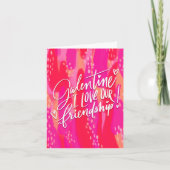 Hand Lettered Galentine I Love Our Friendship シーズンカード (正面)