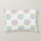 Hand-Lettered Happy Easter Watercolor アクセントクッション (正面)