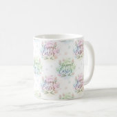Hand-Lettered Happy Easter Watercolor コーヒーマグカップ (正面右)