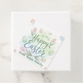 Hand-Lettered Happy Easter Watercolor フェイバータグ