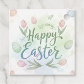 Hand-Lettered Happy Easter Watercolor フェイバータグ (裏面)