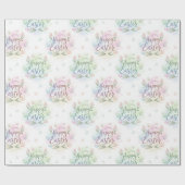 Hand-Lettered Happy Easter Watercolor ラッピングペーパー (フラット)