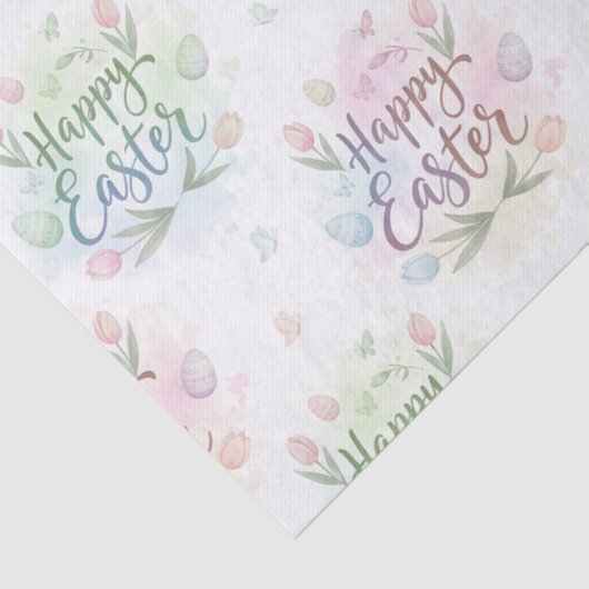 Hand-Lettered Happy Easter Watercolor 薄葉紙 (詳細)