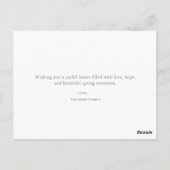 Hand-Lettered Happy Easter Watercolor Greeting ポストカード (裏面)