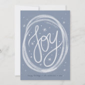 Hand-lettered Joy- Non-Photo Flat Holiday Card シーズンカード (正面)