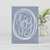 Hand-lettered Joy- Non-Photo Flat Holiday Card シーズンカード (スタンド正面)