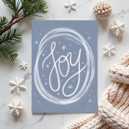 Hand-lettered Joy- Non-Photo Folded Holiday Card シーズンカード