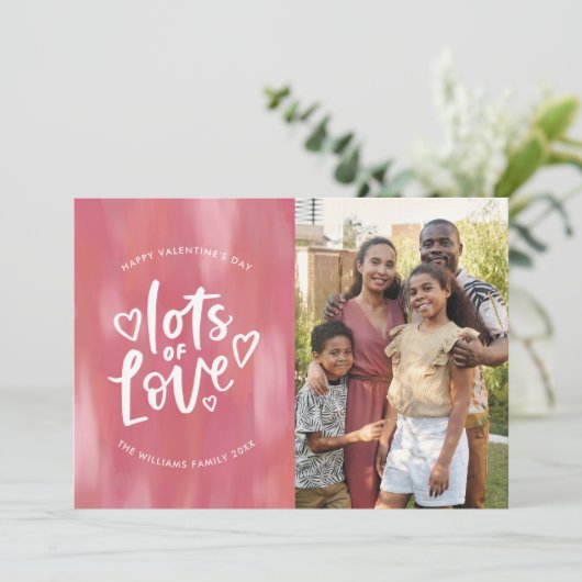 Hand Lettered Love of Love Valentine's Day写真 カード (スタンド正面)