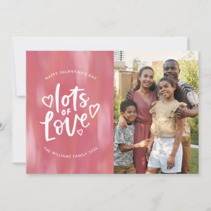 Hand Lettered Love of Love Valentine's Day写真 カード