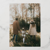 Hand-lettered Merry & Bright Photo Overlay 箔シーズンカード (裏面)