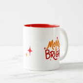 Hand Lettered Merry & Bright Two-Tone Mug ツートーンマグカップ (正面右)