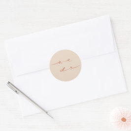 Hand Lettered Script Type Wedding Envelope Seal ラウンドシール
