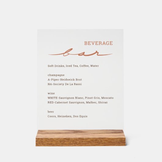 Hand Lettered Script Wedding アクリルサイン (正面)