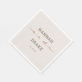 Hand Lettered Script Wedding スタンダードランチョンナプキン (角)