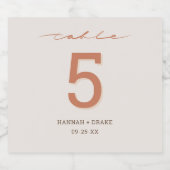 Hand Lettered Script Wedding スパークリングワインラベル (シングルラベル)