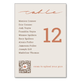 Hand Lettered Script Wedding テーブルナンバー