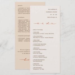 Hand Lettered Script Wedding プログラム