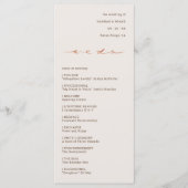 Hand Lettered Script Wedding プログラム (正面)