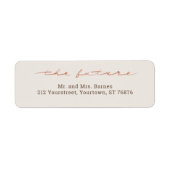 Hand Lettered Script Wedding ラベル (正面)