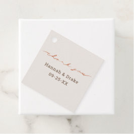 Hand Lettered Thank You Script フェイバータグ