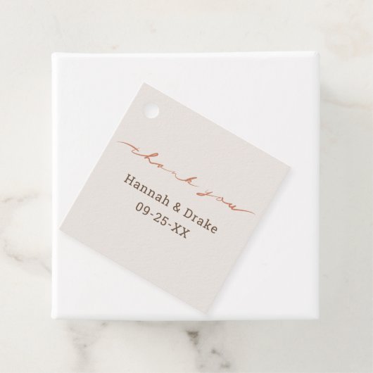 Hand Lettered Thank You Script フェイバータグ (インサイチュ)