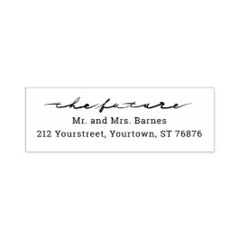 Hand Lettered "the future"ミセス・差出人住所 セルフインキングスタンプ