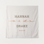 Hand Lettered We Do Script Wedding タペストリー (正面)