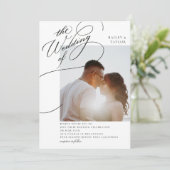 Hand Lettering Photo Wedding 招待状 (スタンド正面)