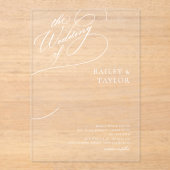 Hand lettering wedding アクリル招待状 (正面)