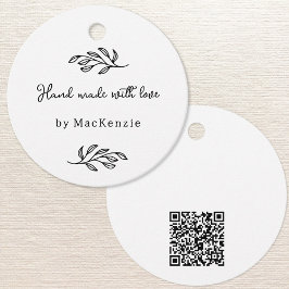 Hand Made With Love QR code Price Hang Tag フェイバータグ