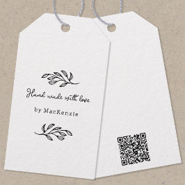 Hand Made With Love QR code Product Price Tag ギフトタグ