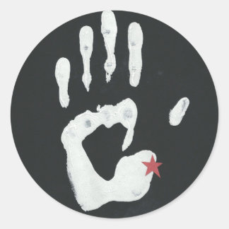 Hand Meミシガンステッカー ラウンドシール