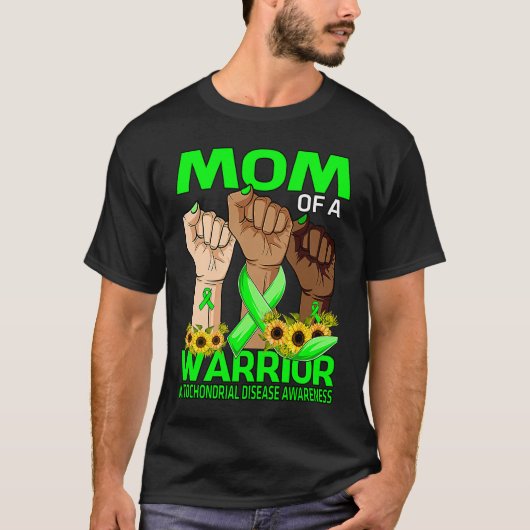 Hand Mom Of A Warrior Mitochondrial Disease Awaren Tシャツ (正面)