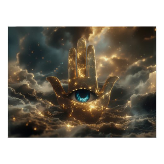 HAND OF FATIMA – HAND OF HAMSA – ZEN BUDDHISM ポスター (正面)