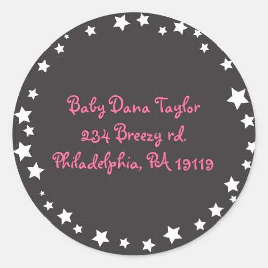 Hand of God Hemsa差出人住所 ラウンドシール (正面)