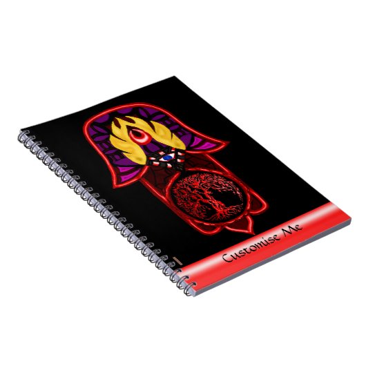 Hand of Hamsa feat: Tree of Life 3 ノートブック (右側)