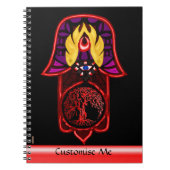 Hand of Hamsa feat: Tree of Life 3 ノートブック (正面)