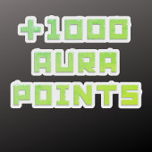 Hand-painted + 1000 Aura points  シール