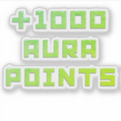 Hand-painted + 1000 Aura points  シール (正面)