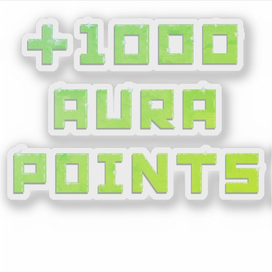 Hand-painted + 1000 Aura points シール (正面)