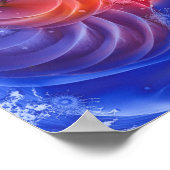 Hand Painted Abstract Cosmic Light Artwork ポスター (角)