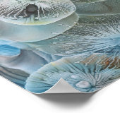 Hand Painted Abstract Energy Color Burst Art ポスター (角)