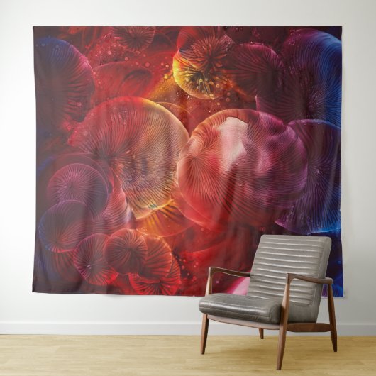 Hand Painted Abstract Fantasy Painting タペストリー (インサイチュ(横))