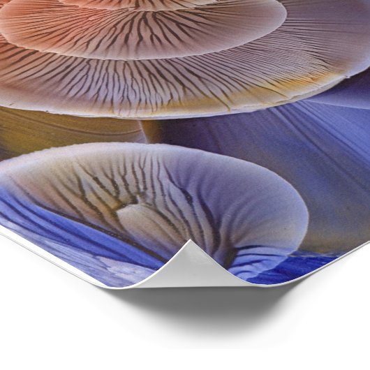 Hand Painted Abstract Floral Art  ポスター (角)