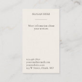 Hand Painted Abstract Floral Art Symmetrical 名刺 (裏面)