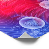 Hand Painted Abstract Sunshine Glow Artwork ポスター (角)