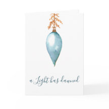 Hand Painted Blue Watercolor Christian Christmas