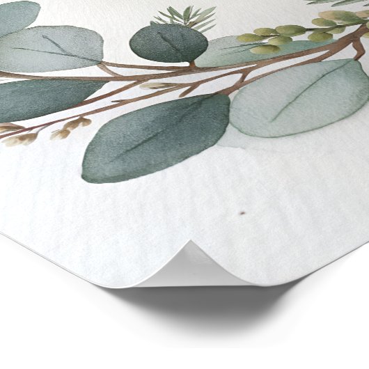 Hand-Painted Botanical ポスター (角)